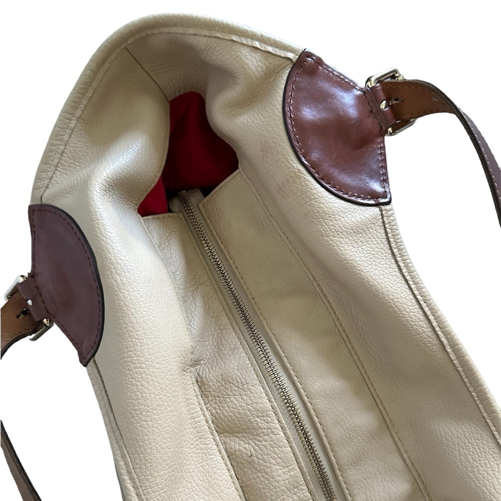 Dooney Bourke Large Tan Soft Pebbled Leather Handbag - Picture 6 of 8